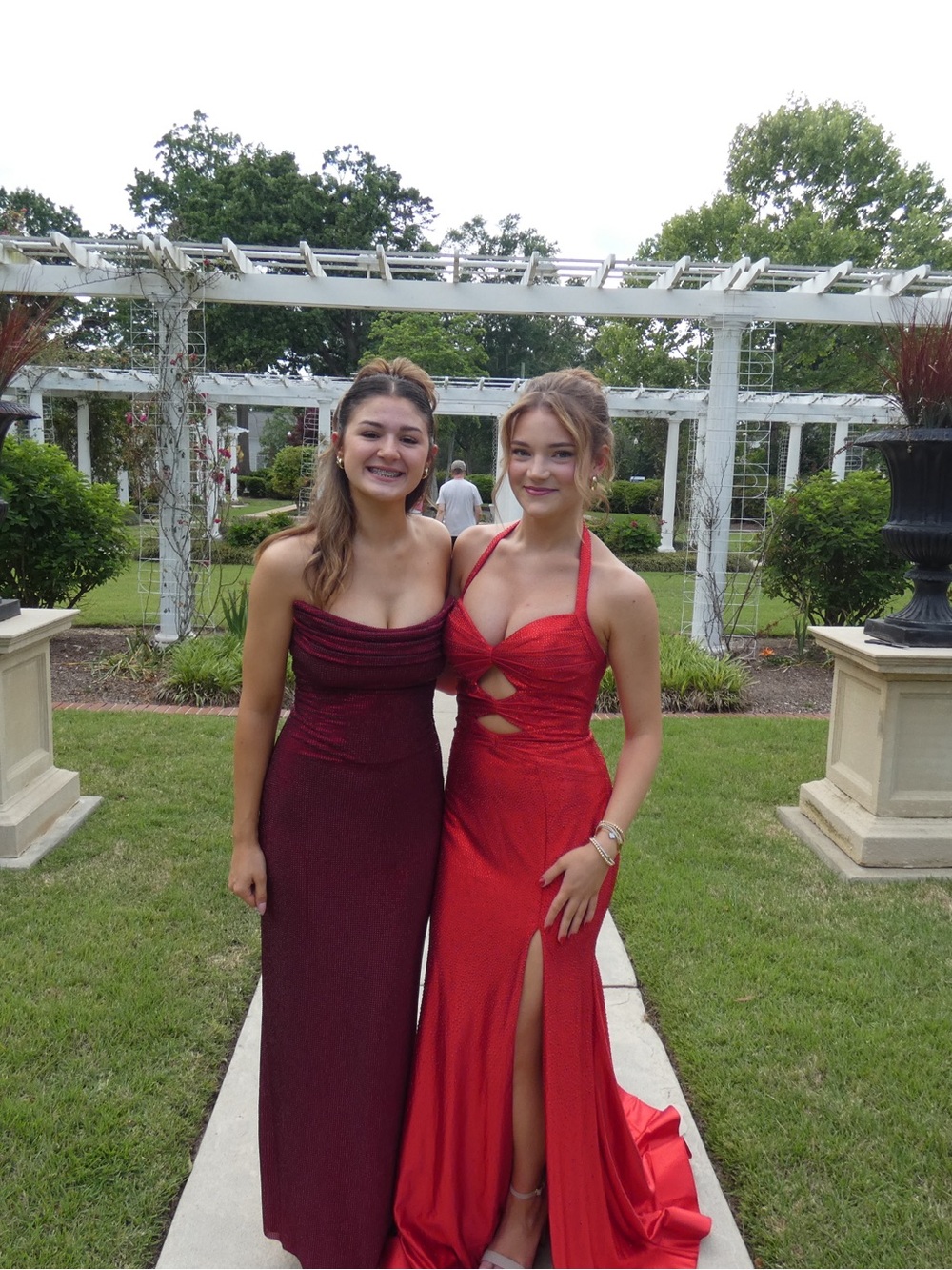 Sherri Hill Red Bedazzled Rhinestone Halter Prom dress